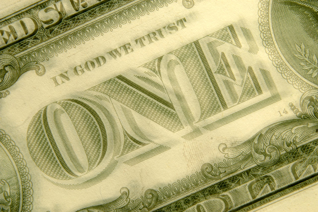 One dollar bill